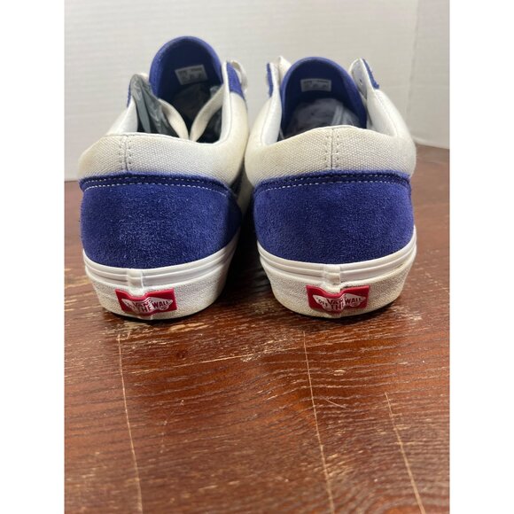 Vans Old Skool Blue & White Sneakers Size 11.5 Mens / 13 Womens Canvas & Suede - Picture 4 of 5